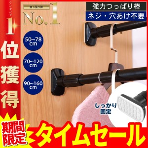 【三太郎の日限定クーポン有】突っ張り棒 伸縮 つっぱり棒 穴あけ不要 ステンレス 室内 洗濯物干し 物干し 父の日 クローゼット 収納 DIY