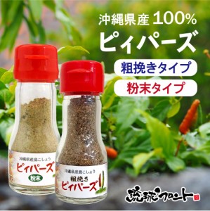 沖縄県産 ピィパーズ （粉末＆粗挽き） 20g 2個セット ヒハツ 畢撥