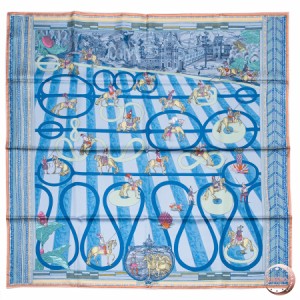 HERMES エルメス Double Face Scarf 90 Passades et Serpentines カレ ダブルフェイス 90 パッサード・エ・セルパンティーヌ 903688S 04 