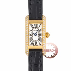 カルティエ CARTIER WR000551 ロンドルイ K18WG ダイヤベゼル 手巻き メンズ _775810