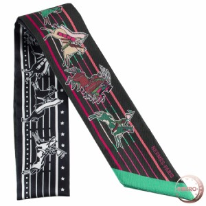 HERMES エルメス Pani La Shar Pawnee Bandana パウニー族の首長 063587S 05 ツイリー スカーフ　2020AW ブラック マルチカラー