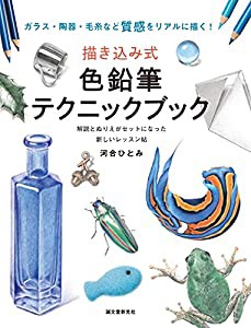 描き込み式 色鉛筆テクニックブック: ガラス・陶器・毛糸など質感をリアルに描く! 解説とぬりえがセットになった新しいレッスン 