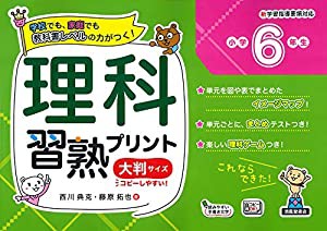 理科習熟プリント　小学６年生　大判サイズ(中古品)