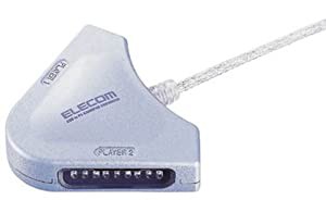 【2002年モデル】ELECOM ゲームパッドコンバータ USB接続 プレステ/プレステ2コントローラ対応 2ポート JC-PS102USV(中古品)