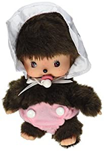 モンチッチ ベビチッチ 女の子 Sサイズ ぬいぐるみ 高さ約15cm(中古品)