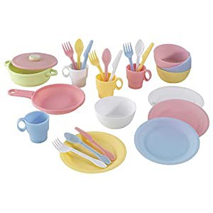 キッドクラフト おままごと 食器セット パステル 27個入り 63027 正規品(中古品)