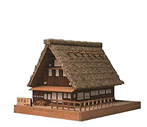 ウッディジョー ミニ建築 No.1 合掌造り 木製模型(中古品)