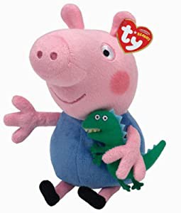 タイ ペッパピッグ ぬいぐるみ Mサイズ ジョージピッグ Ty Peppa Pig 46130(中古品)