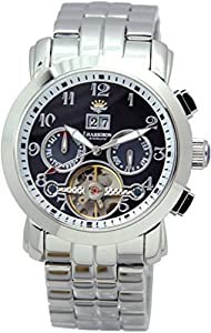 J.HARRISON (ジョンハリソン) 腕時計 トリプルカレンダー SSベルト メンズウォッチ JH-008BB ブラック(中古品)