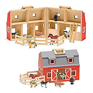 Fold & Go Mini Wooden Barn - Melissa & Doug(中古品)