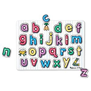 Melissa & Doug See-Inside Alphabet Peg Puzzle(中古品)