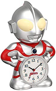 セイコー クロック 目覚まし時計 ウルトラマン キャラクター型 おしゃべり アラーム アナログ JF336A SEIKO シルバー 23.7×16.7