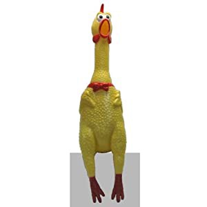 FJK 大声で鳴くニワトリ（shrilling chicken）43cm（イエロー）(中古品)