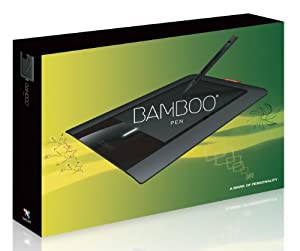 Wacom ペンタブレット Sサイズ シンプルタブレット 描き心地にこだわった筆圧1024レベル Wacom Bamboo Pen CTL-460/K0(中古品)