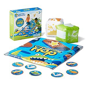 ラーニング リソーシズ(Learning Resources) マットゲーム クロコダイル ホップゲーム Crocodile Hop Floor Game LER9544(中古品