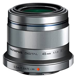 OLYMPUS 単焦点レンズ M.ZUIKO DIGITAL 45mm F1.8 シルバー(中古品)