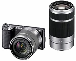 ソニー SONY ミラーレス一眼カメラ α NEX-5N ダブルズームレンズキット ブラック NEX-5NY/B(中古品)