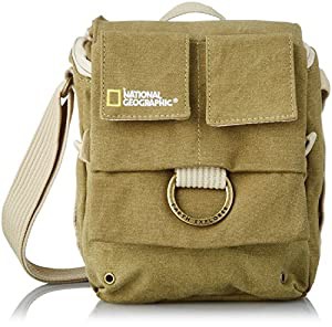 NATIONAL GEOGRAPHIC ショルダーバッグ Earth Exploreコレクション 3.2L 撥水加工 グリーン(カーキキャンバス) NG 2344(中古品)