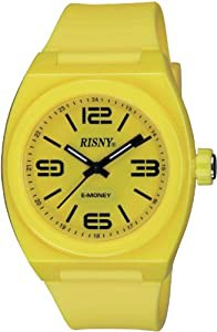 [リスニー]RISNY 腕時計 電子マネーEdy(エディ)搭載 イエロー RS-001M-02(中古品)