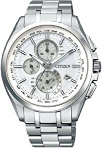 [シチズン]CITIZEN 腕時計 ATTESA アテッサ Eco-Drive エコ・ドライブ 電波時計 ダイレクトフライト 針表示式 薄型 AT8040-57A  