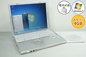 【中古パソコン】 ノートパソコン Panasonic レッツノート CF-T8 Core2Duo-1.40GHz 4GB 160GB Windows7搭載 12.1型 1024x768 無 