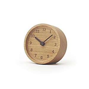 レムノス 置き時計 天然色木地 MUKU desk clock アルダー LC12-05 AD Lemnos(中古品)
