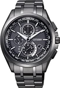 [シチズン]CITIZEN 腕時計 ATTESA アテッサ Eco-Drive エコ・ドライブ 電波時計 ダイレクトフライト DLC仕様 AT8044-56E メンズ(