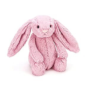 Jellycat（ジェリーキャット） バシュフル　バニー　M ぬいぐるみ ウサギ 座高20cm チューリップピンク(中古品)