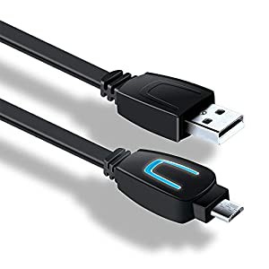 dreamGEAR PS4用 LEDマイクロUSD充電ケーブル? ブラック(中古品)