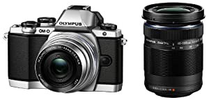 OLYMPUS OM-D E-M10 ダブルズームキット シルバー ミラーレス一眼 OM-D E-M10 DZKIT SLV(中古品)