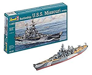 ドイツレベル 1/1200 U.S.S. 戦艦ミズーリ 第二次世界大戦 05128 プラモデル(中古品)