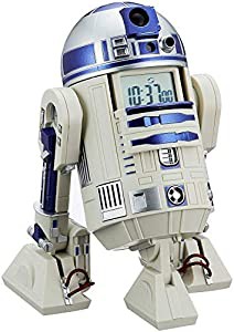 スター・ウォーズ R2-D2 目覚まし時計 音声・アクション付き 白 リズム時計 8ZDA21BZ03(中古品)