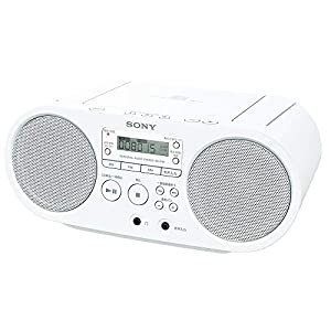 ソニー CDラジオ ZS-S40 : FM/AM/ワイドFM対応 ホワイト ZS-S40 W(中古品)