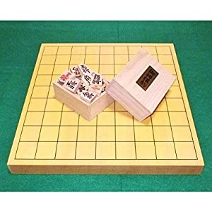 将棋セット　新榧 １寸 卓上将棋盤　　木製将棋駒(中古品)