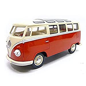 1/24 1962 ワーゲン タイプ2 バス 赤 アーリーバス 6ボルト VW フォルクスワーゲン ミニカー 空冷　TYPE2　コンビ　プレゼント  