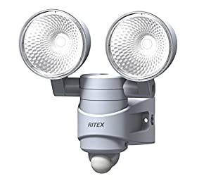 ムサシ RITEX 7W×2灯 LEDセンサーライト 「AC電源タイプ」 防雨タイプ LED-AC314(中古品)