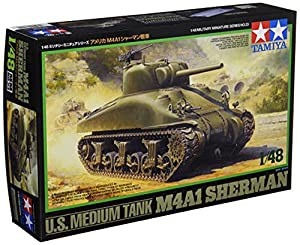 タミヤ 1/48 ミリタリーミニチュアシリーズ No.23 アメリカ陸軍 M4A1シャーマン戦車 プラモデル 32523(中古品)