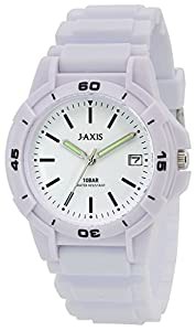 [J-アクシス] 腕時計 10気圧防水 日付表示 見やすい文字盤 軽い NAG50-W ホワイト(中古品)
