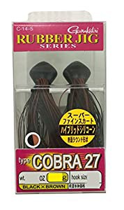 がまかつ(Gamakatsu) ラバージグ ラバージグタイプコブラ27 3/0号 14g ブラック&ブラウン 67007(中古品)