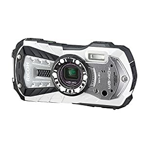 RICOH 防水デジタルカメラ RICOH WG-40W ホワイト 防水14m耐ショック1.6m耐寒-10度 RICOH WG-40W WH 04687(中古品)