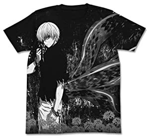 東京喰種トーキョーグール 金木 研 オールプリント Tシャツ ブラック Lサイズ(中古品)