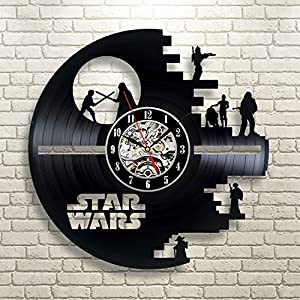 スターウォーズの恋人のためのビニールの音楽を録音壁掛け時計ギフト(中古品)