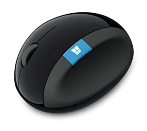 マイクロソフト ワイヤレス マウス 人間工学 高精細読み取りセンサー Sculpt Ergonomic Mouse 約98(縦)×75(横)×57(高さ)mm ブ 