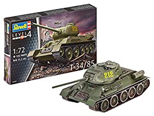 ドイツレベル 1/72 T34/85 プラモデル(中古品)