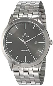 TITAN [ タイタン ウォッチ ] クォーツ式 腕時計 シンプル ビジネス クラシック カジュアル インドの老舗 色 : ブラック/シルバ 