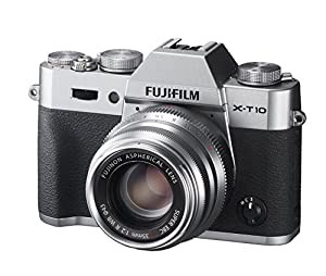 FUJIFILM ミラーレス一眼 X-T10 レンズキット シルバー X-T10LK35F2-S(中古品)