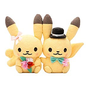 ポケモンセンターオリジナル ピカチュウペアぬいぐるみ Pokemon little tales [flower wagon](中古品)