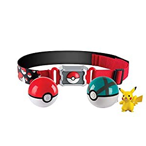 ポケモン おもちゃトレーナー グッズ クリップアンドキャリー モンスターボール ＆ ミニピカチュウ(中古品)