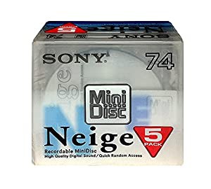 ソニー 録音用MD(ミニディスク) Neige(ネージュ) 74分 5枚 5MDW74G(中古品)