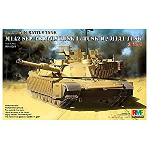 ライフィールドモデル 1/35 現用アメリカ M1A2 SEP エイブラムス TUSK I/TUSK II/M1A1 TUSK 3in1キット プラモデル RFM5004(中古